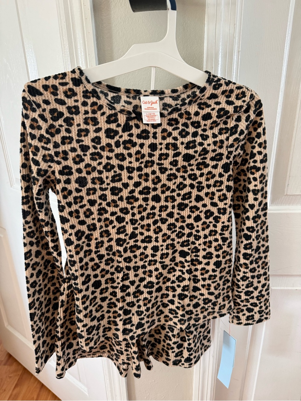 Cat & Jack Beige and Black Leopard Print Pajama set